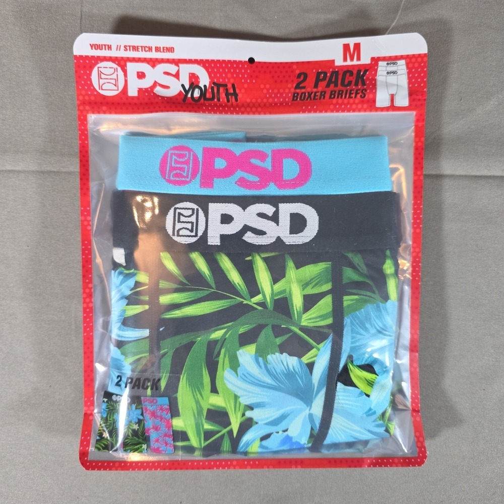 PSD Youth Medium Blue Paradise Boxer Briefs